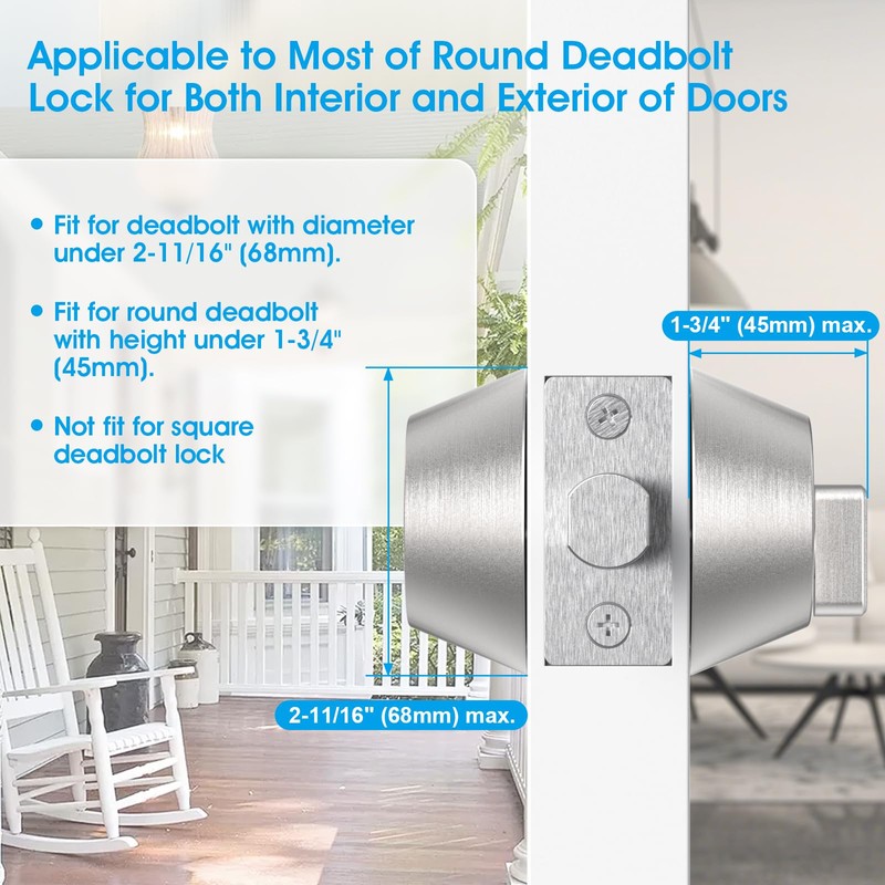 AST Round Deadbolt Lockout Device with Padlock and 3 Brass