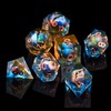 ORUZA Dragon Eye Polyhedral DND Dice Set, 7 Pieces Resin