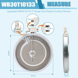 Upgraded WB30T10133 9 inch Range Dual Radiant Surface Element by PANDEELS, Compatible with Hotpoint GE Electric Range Replace EAP2321567 PS2321567 AP4345739 1474218