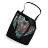 Geometric Heart Design With Colorful Designs For Art Lovers Tote