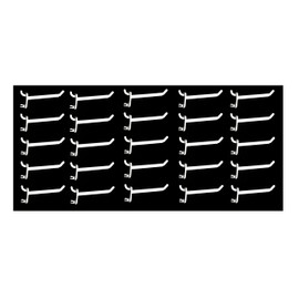 JSP Manufacturing White Plastic Pegboard Hooks Garage/Tools/Storage/Organization/Jewelry/Crafts - 2 inch, 4 inch, or 6 inch (100, 4 Inch)