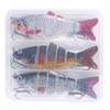 Sarini 3Pcs Multi Jointed Pike Fishing Lures Sets 3D Artificial