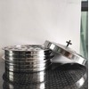 Polished Stainless Steel 2 Communion Cups Tray with Cover for