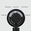 Portable Stroller Fan Handheld LED Night Night USB Rechargeable Multi
