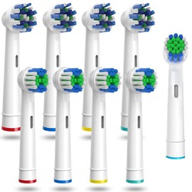 8PCS Cabezales de Repuesto para 0ral B, Cerdas Extra Suaves, Blanco | Cerdas Dupont Extra Suaves, Cabezales De Cepillo De Dientes De Repuesto(Tipo Estándar + Tipo de Precisión)