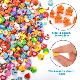 Nicunom1400 Pcs Mini Erasers for Kids Bulk, Assorted Mini Novelty Pencil Erasers Fun Cute Animal Fruit Erasers for Student School Classroom Prizes Homework Rewards Gifts Party Favors