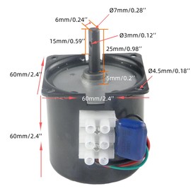 CHANCS 60KTYZ Synchronous Gear Box Motor AC 220V 15/18RPM CW/CCW Controllable Direction 18W