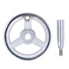 3 Spoke Hand Wheel with Revolving Handle Cast Iron Round