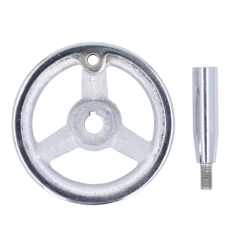 3 Spoke Hand Wheel with Revolving Handle Cast Iron Round