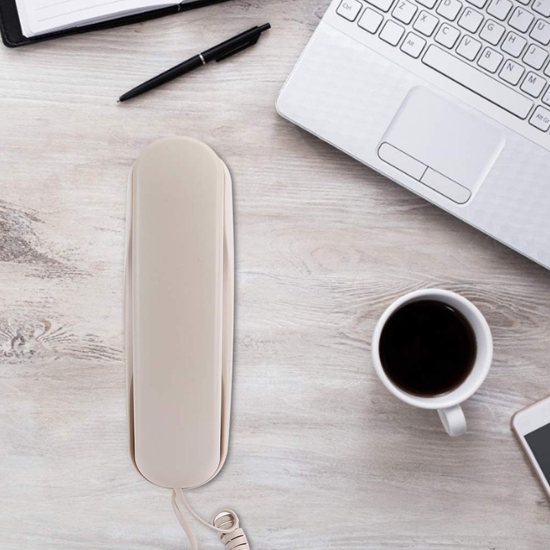 Wall Telephone, TC990 Wired Landline Telephone Beige Table Mount Wall
