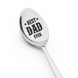 Dad Father Gifts Spoon from Daughter Son Best Dad Ever Spoons for Dad Daddy Father's Day Gift for Dad Father Christmas Birthday Gifts for Daddy Dad Coffee Tea Spoons
