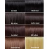 Clip In Human Hair Synthetic Fringe - Dark Brown