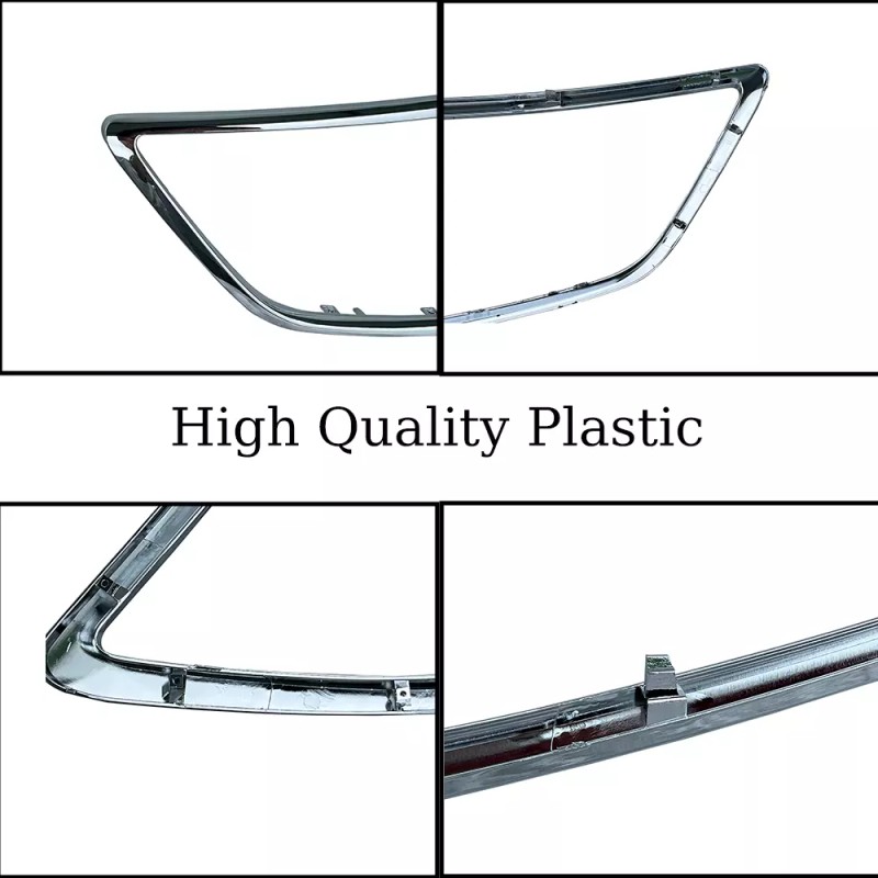 YLT AUTO Front Bumper Chrome Center Grille Molding Trim Frame