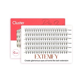 EXTENIFY 11mm Individual Lashes C Curl 10D Cluster Lashes 120pcs Eyelash Extenisons, DIY Lashes at home, Easy to Apply (10D-11mm-C)