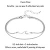 SAM & LORI Silver Anklets Ankle Bracelets for Women Waterproof