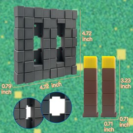 Game Room Light Switch Cover, 2 Toggles Blocks Light Switch Cover, My World Room Decor, More Sturdy, 2 Gangs Standard Size for Fans Kids Bedroom Decoration, Style005