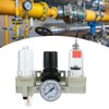 Air Oil Water Separator Triplet Automatic Drainage Pressure Regulator Aluminum