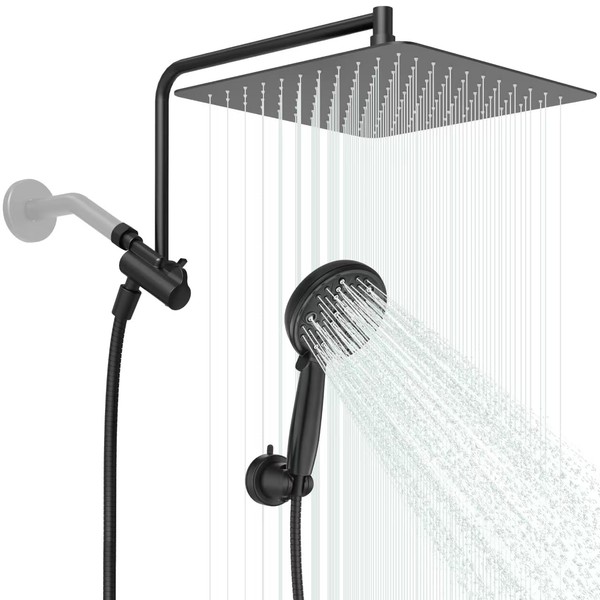 Alesco 10" Shower Heads with Handheld Spray Combo, 12" Extend