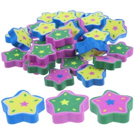 Operitacx Kawaii Erasers 32pcs Star Shape Erasers Pencil Rubber Stationery for Kids Students School Party Favors Rewards A