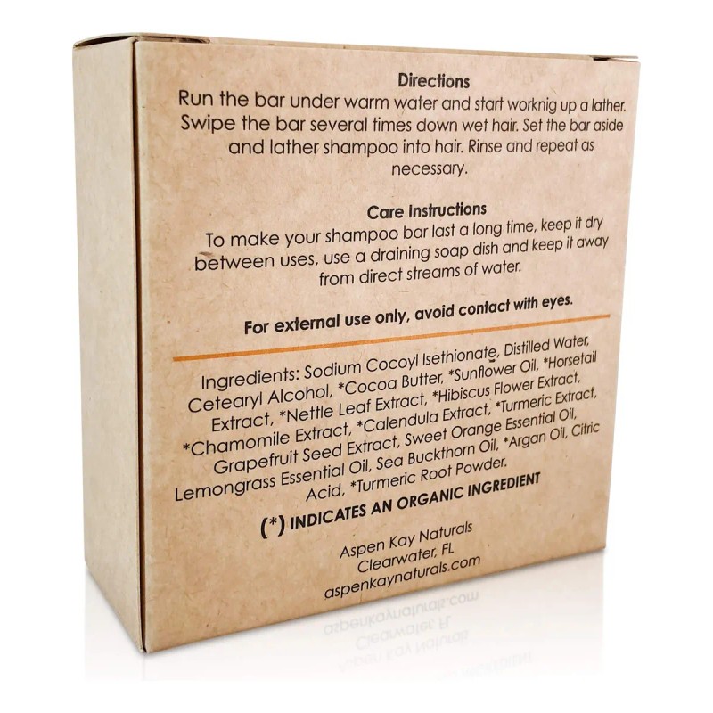 Champú Sólido De Aceite De Argán Marroquí Aspen Kay