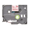 Brother TZe-222 Labelling Tape Cassette, Red on White, 9 mm