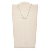 Fossil Women's Bar Stainless Steel Necklace, Stainless Steel Crystal