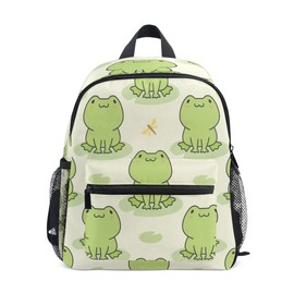 TropicalLife Kids Backpack for Boys Girls School Toddler Cute Animal Frog Pattern Children Preschool Book Bag Kindergarten Travel Backpack Daypack