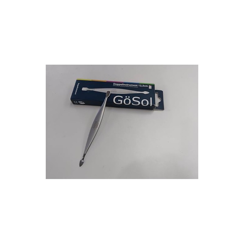 GÖSOL Pro Cuticle Pusher and Stainless Steel Nail Cleaner Dual