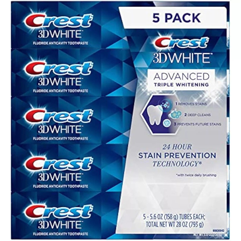 Crest 3D White Advanced Triple Whitening 5-pack