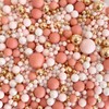 Peach blush pink rose gold white sprinkles for cakes cupcake