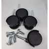 Just Accessories Twin Nylon Wheel Castors Casters, Socket Grip Neck