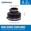 Fernco 1056-42 Reducing 4-in. x 2-in. Flexible PVC Pipe Coupling