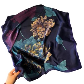 Myneiyi Headscarf Large Square Scarf 35" Fashion Scarves Silk Feeling Hair Wrapping Scarfs Hairscarf BA16-03