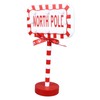 Christmas Stop Here Decor Metal Solid Wood LED Delicate Santa