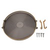 Round Tray with Gold Handle Elegant Multi Functional Golden Rim