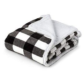 Trailcrest Buffalo Plaid Warm Throw Blanket Plush Sherpa Adult for Men & Women-Home-Outdoor-Travel-Perfect for Bed, Couch, or Cabin - Extra Large Size