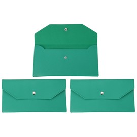 PATIKIL 2 Pack Cash Envelope Wallet, Budget Cash Holder Reusable Money Bag Pouch Leather Money Organizer Pouch for Men Women Receipt Check Bill Travel Graduation Holidays, Green