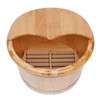 AngelcityCC Wood Foot Tub with Massager and lid, Solid Wood
