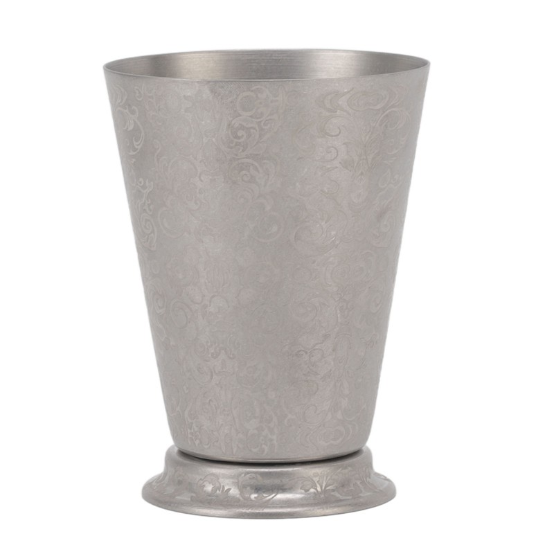 Stainless Steel Mixing Glass Shaker Floral Engraving Pattern Metal Drink