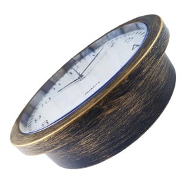 BIUDECO Vintage Wall Clock Boho Style Mute Retro Storage Safe Round Shape Home Decor