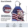 Ambesonne American Flag Apron, Bless America Banner in the Wind