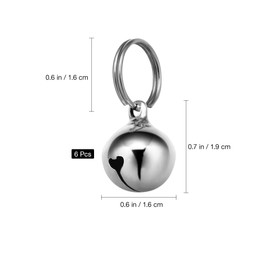 UKCOCO Pet Collar Pendant-6PCs Cat Collar Bells Copper Bell Training Charm Pendants for Pet Cat Dog Necklace Collar (Silver)