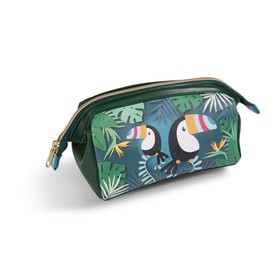 Nici 45177 Toucan Cosmetic Bag 18 x 12 x 9 cm Faux Leather Green / Multi-Coloured