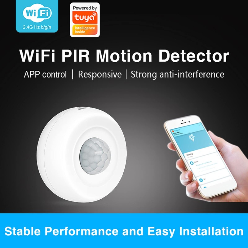 Splenssy WiFi PIR Motion Sensor Wireless Passive Infrared Detector Security