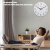 12'' Wooden Wall Clock - Plumeet Frameless Clocks with Silent