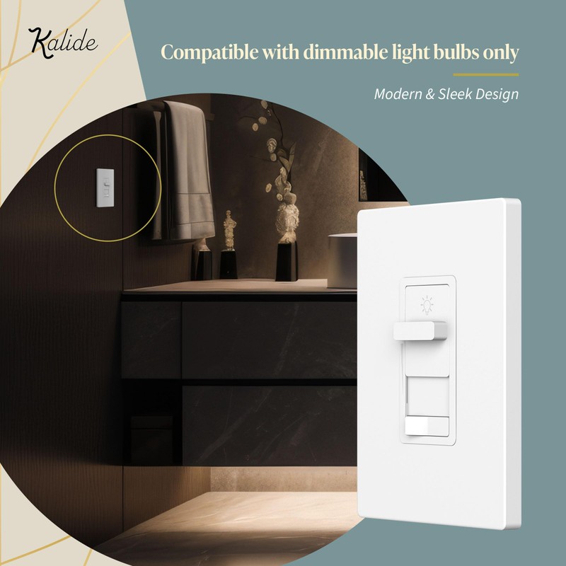 TOPGREENER Kalide Dimmer Light Switch, Pair with 12V Power Supply,