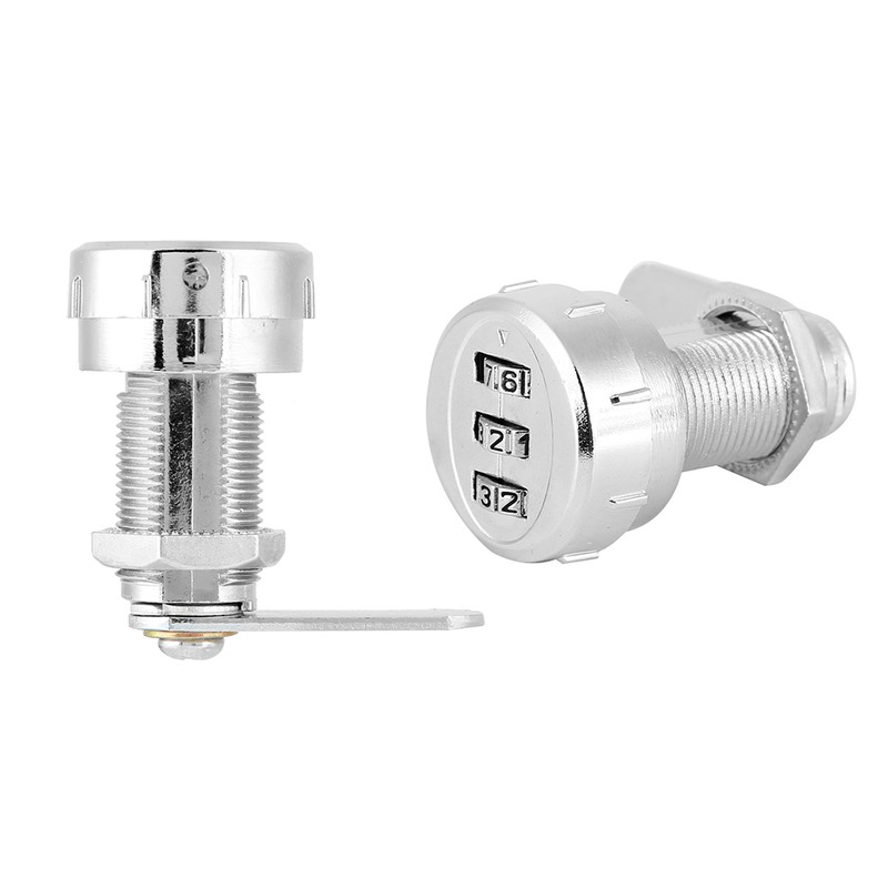 2pcs 30mm/1.18in 3-Digit Mechanical Code Password Lock for Cabinet Wardrobe