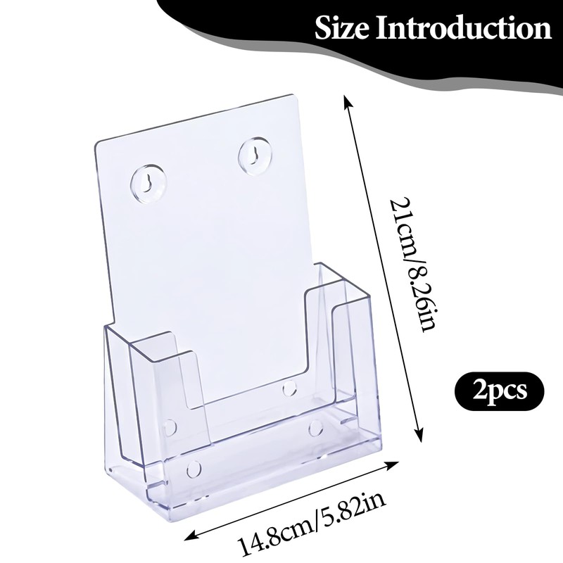MHYMX Flyer Stand, Pack of 2 Brochure Holder, Table Acrylic