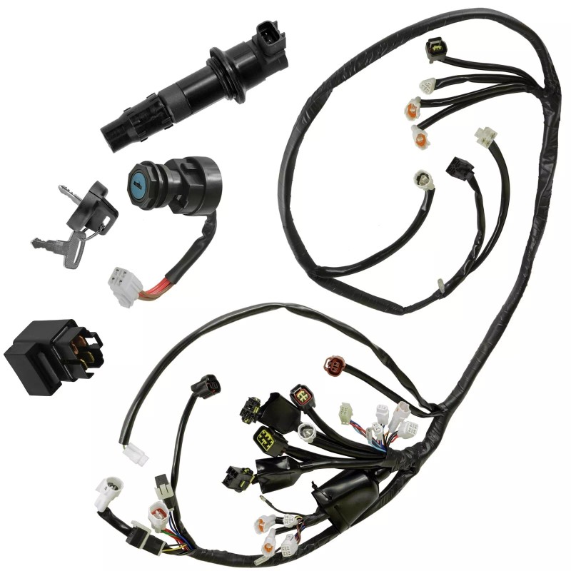 Caltric Wire Harness/Starter/ Ignition Key Switch,Coil Yamaha YFZ450 Bill Ballance