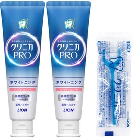 Clinica PRO Whitening Toothpaste, Refreshing Mint, Toothpaste, Fluorine, 3.4 oz (95 g) x 2 + Floss Included